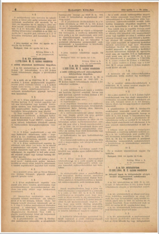 Decree no. 1270/1944 M.E., 7 April 1944