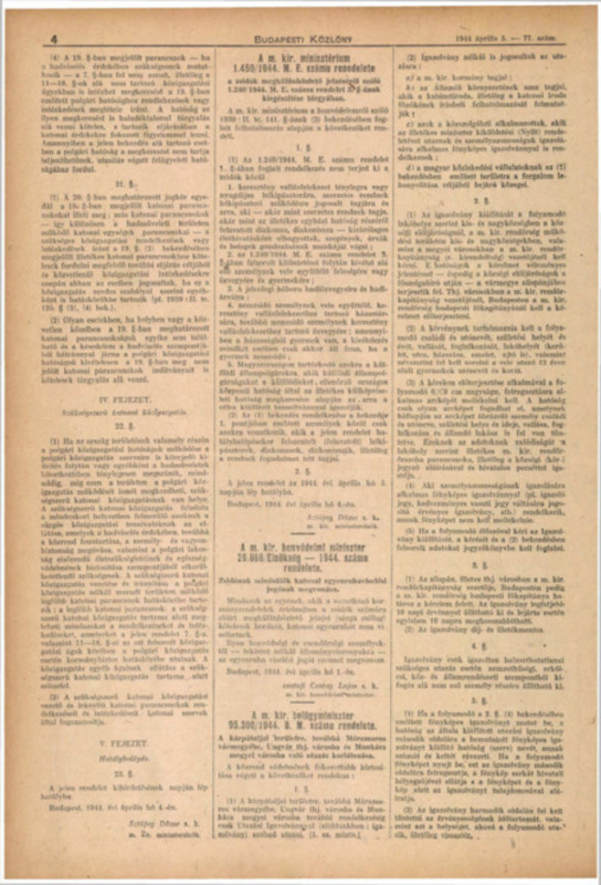 Decree no. 1450/1944 M.E., 5 April 1944